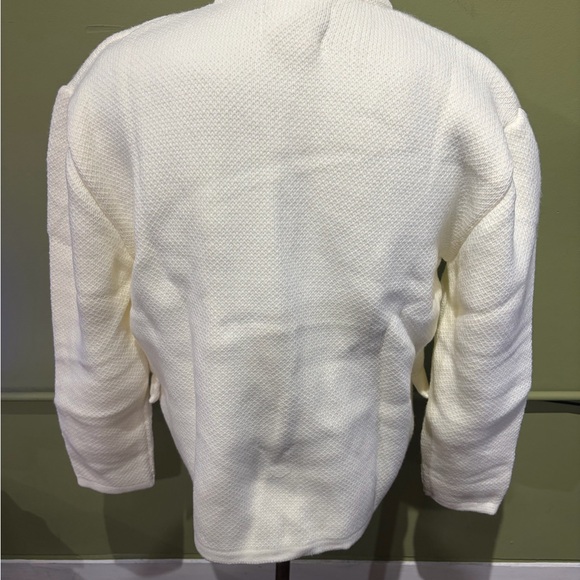 LCR sweater jacket off white regular fit military side pockets - Picture 3 of 4